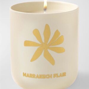 Assouline Cream Candle with Gold Design
